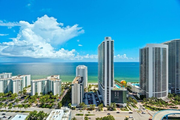 Incredible views from the balcony over the Atlantic Ocean as far as the eye can see