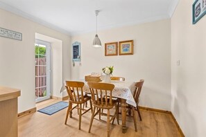 Dining table in the kitchen.