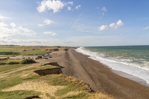 The shingle beach at Weybourne and the Norfolk Coastal Path