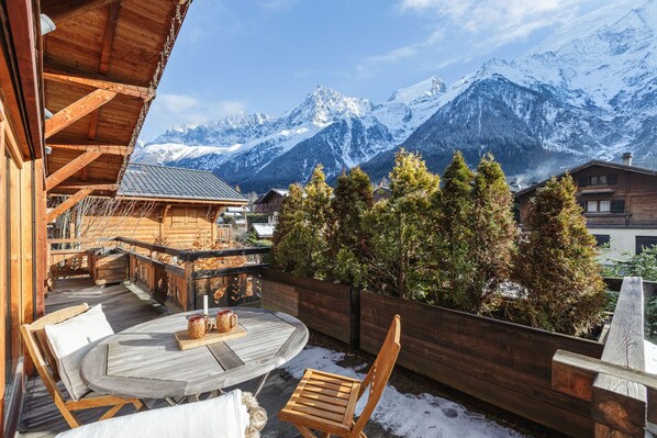 Seating area on balcony
