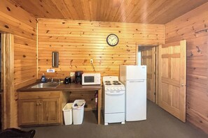 The two units share a set of pass-through doors: you can leave them open for social hour,  or close them for a bit more privacy.