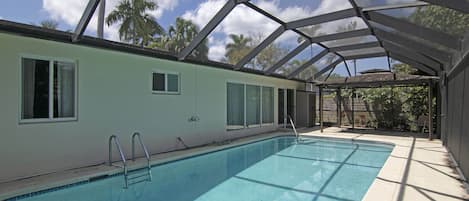 Private screened pool