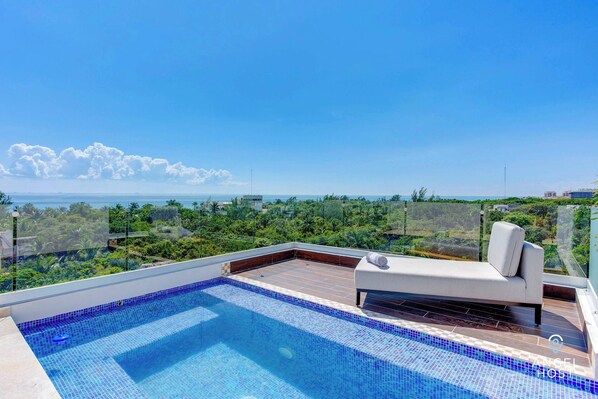 This is your private rooftop w/plunge pool!