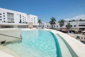 Take a refreshing dip in the resort
