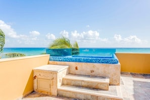 Private ocean view splash tub on your terrace