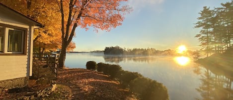 View of lake in fall