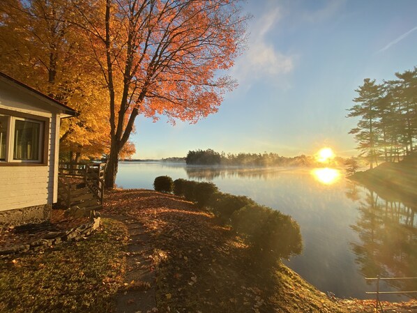 View of lake in fall