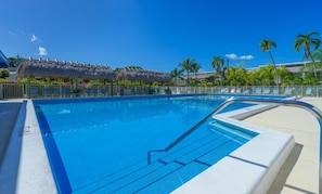 Soak or exercise in the heated clubhouse pool. Eyesight of the beach ad pier.