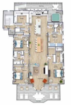 Cape May Ohana Beach Penthouse Floor Plan