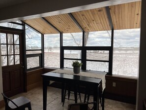 Kitchen seating with view