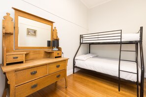 Bedroom 3, double bottom bed, single top bed