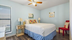 Primary Bedroom with Queen Size Bed and Flat Screen TV