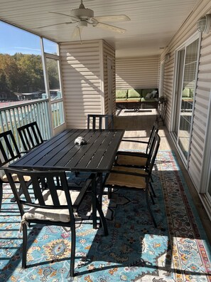 Large Screened in Porch with beautiful views 