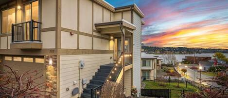 Pathway from the front leads you to the gated backyard.