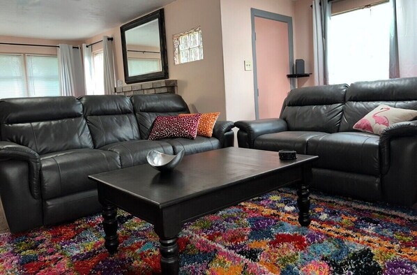 Living room couches fully recline
