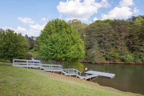 Easy walkway to private dock
