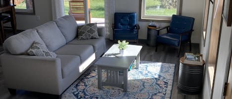 Open concept provides space to relax 