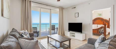 Ocean Villa 502 Living Area with Gulf Views