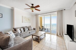 Ocean Villa 502 Living Area with Gulf Views