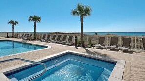 OVA1103 Pool area with Gulf views