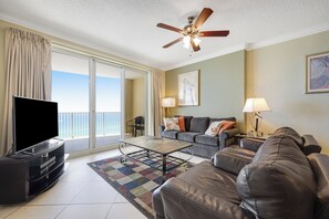 Ocean Villa 1103 Living Area with Gulf View