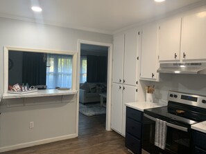 New updated kitchen with brand new stainless steal appliances