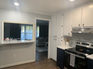 New updated kitchen with brand new stainless steal appliances