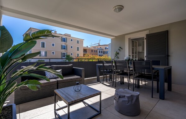 Terrasse 20m² couverte 