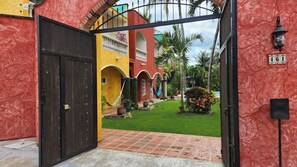 A large privacy wall surrounds the entire property for your privacy.