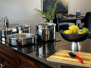 Gourmet Kitchen. Enjoy quality cookware around large island seating. 