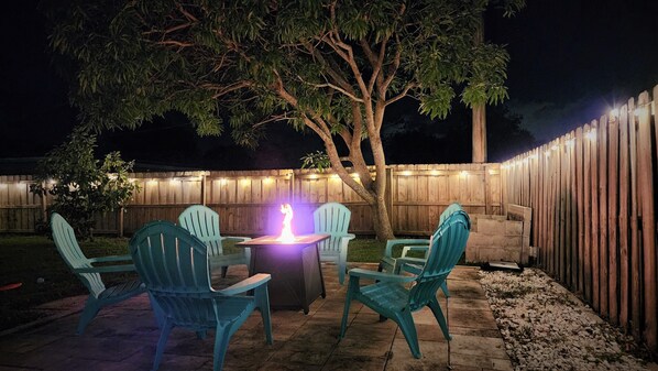 Firepit and Mango Tree