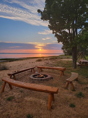 Fire pit and some of the best sunsets anywhere!