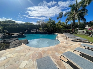 Pool is just steps from D3's back lanai
