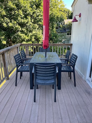Private deck off dining area