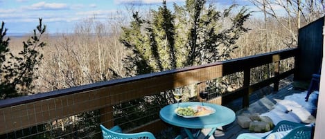 Stunning mountain view from private back deck