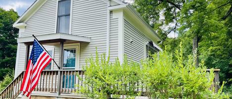 Front of cottage. Easy 2 parking spaces just outside in front