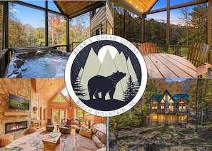 Bear's Creek Lodge - 2 private acres w/ a rushing creek, game room, hot tub and 5 minutes from skiing!