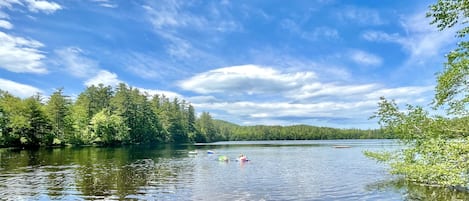 Vacationland Retreat has 100 ft of private access to the pristine 70 acres pond