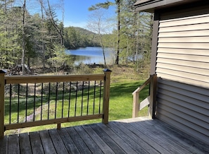 Back deck is perfect hide away with a good book or to enjoy your morning coffee.