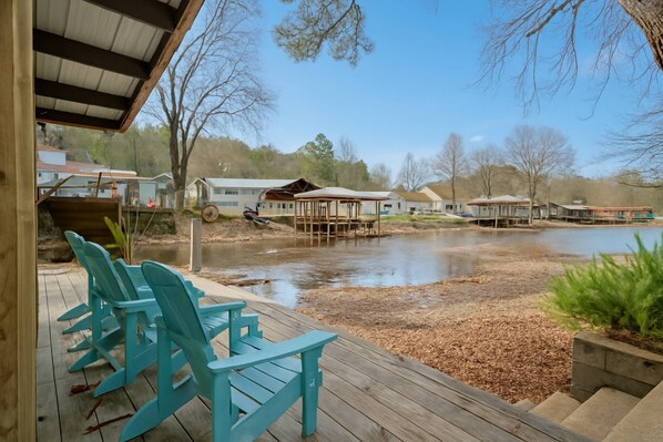 View from the deck of Clear Creek which feeds to the Ouachita River