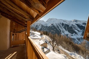 The view from the living area balcony-