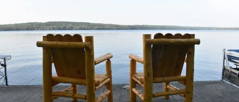 Chairs at water's edge