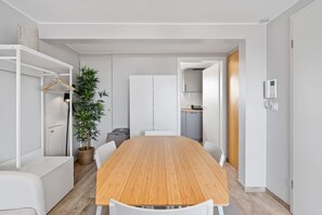 Peek into your serene getaway; modern dining meets cozy sleeping quarters. Direct bookings: www.arcaproperties.lu