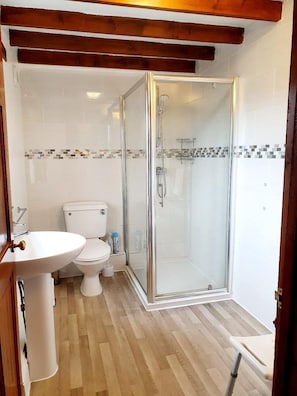Bathroom with Power Shower.