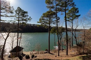 Enjoy the view! Chairs provided to sit by the lake but a steep walk back up.