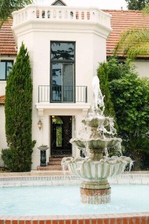 Front Entrance and Water Fountain