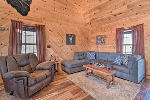 Living Room | 1st Floor | Fireplace | Window A/C Units