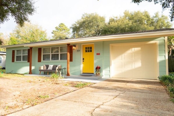 I call this house "The Mint," named after it's lovely fresh coat of paint!