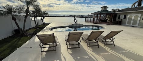 Watch the most amazing sunrises over the dolphins swimming in bayou by the fire!