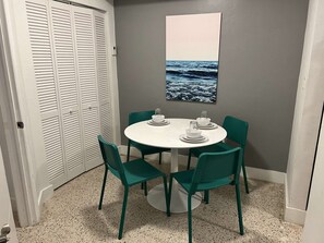 Dining table.